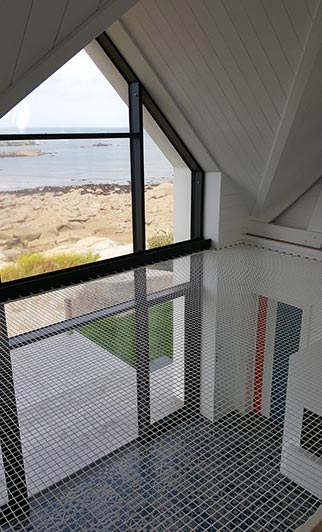 mezzanine facing bay window and sea view