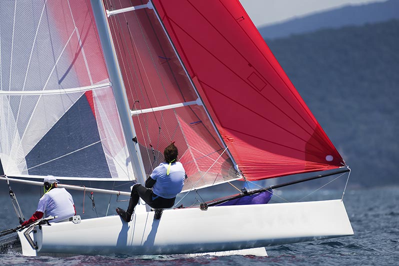 Nautical sport on a catamaran